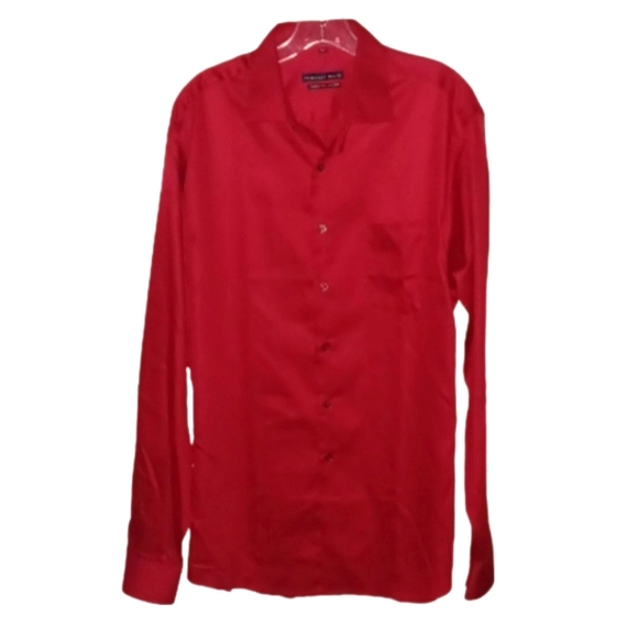 Geoffrey Beene Dark Red Button-Down Dress Shirt - Picture 3 of 5